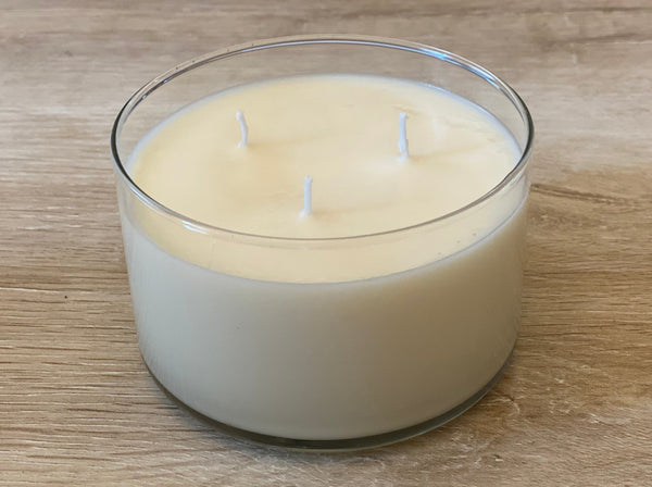 Three Wick 50cl Clear Glass Soy Wax Candle
